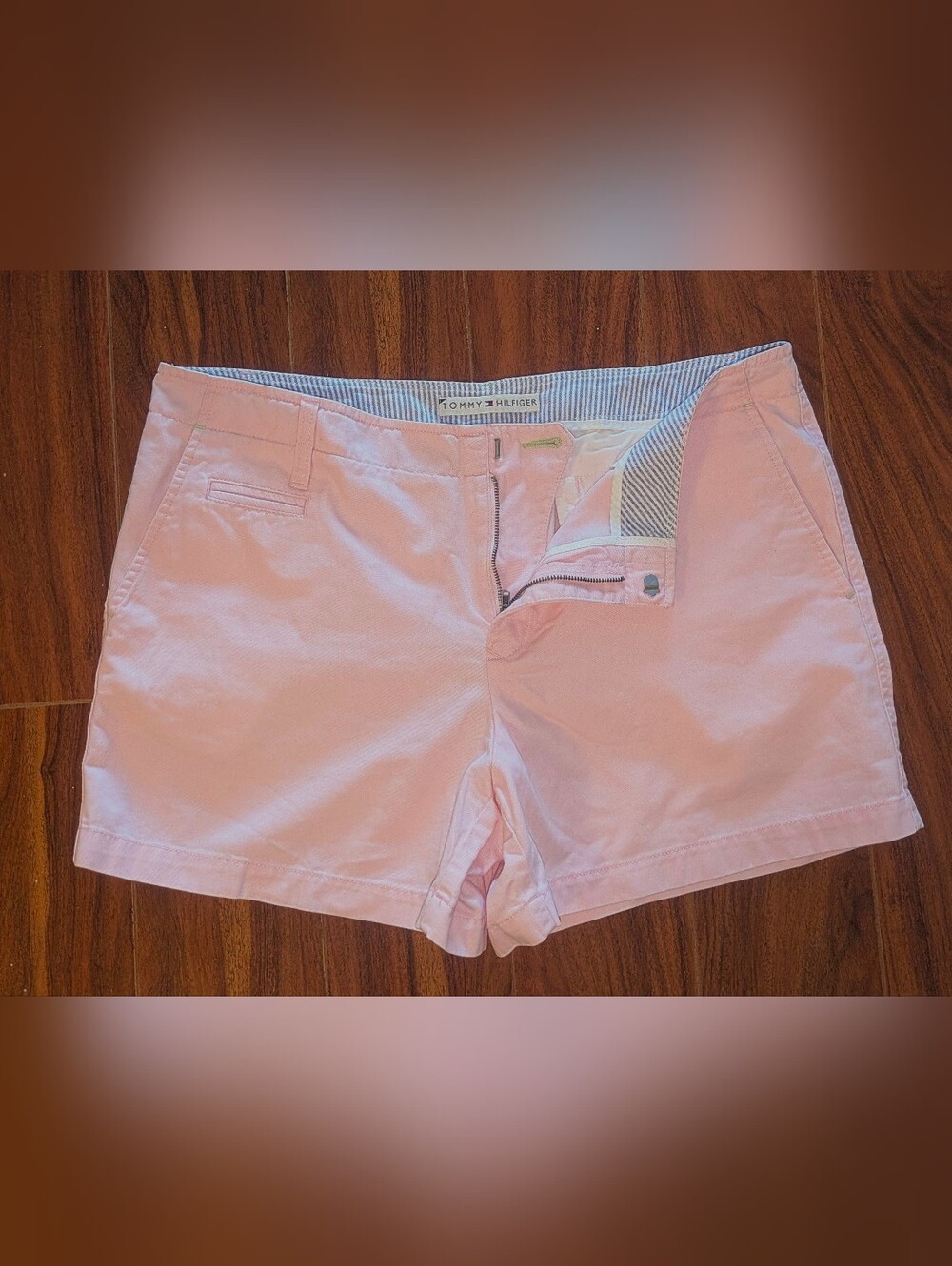 Tommy Hilfiger Light Baby Pink Chino Shorts Size 14